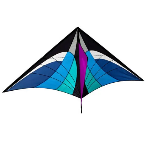 

New Toys 5.2ft High Quality Power Single Line Blue Triangle Kite With Handle And Line Good Flying Hot Sale