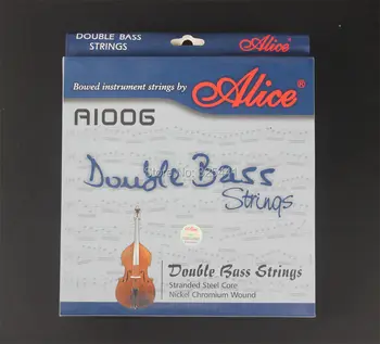 

Double Bass Strings Alice A1006 Stranded Steel Core Nickel Chromium Wound GDAE 4 String