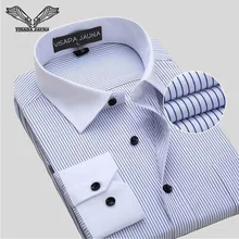 VISADA JAUNA деловые мужские рубашки с длинным рукавом Camisa Social Masculina хлопковая брендовая одежда размера плюс 8XL N759
