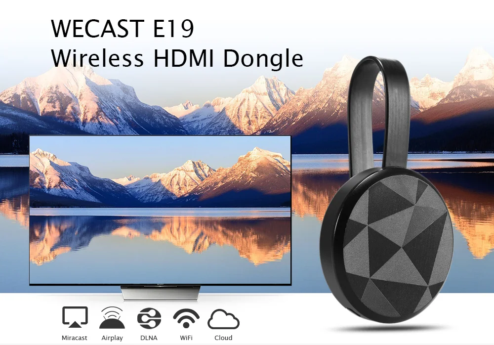 Новый WECAST E19 Беспроводной HDMI Dongle СМИ Дисплей приемник Поддержка Miracast Airplay DLNA для Android iOS Windows ТВ Stick E8