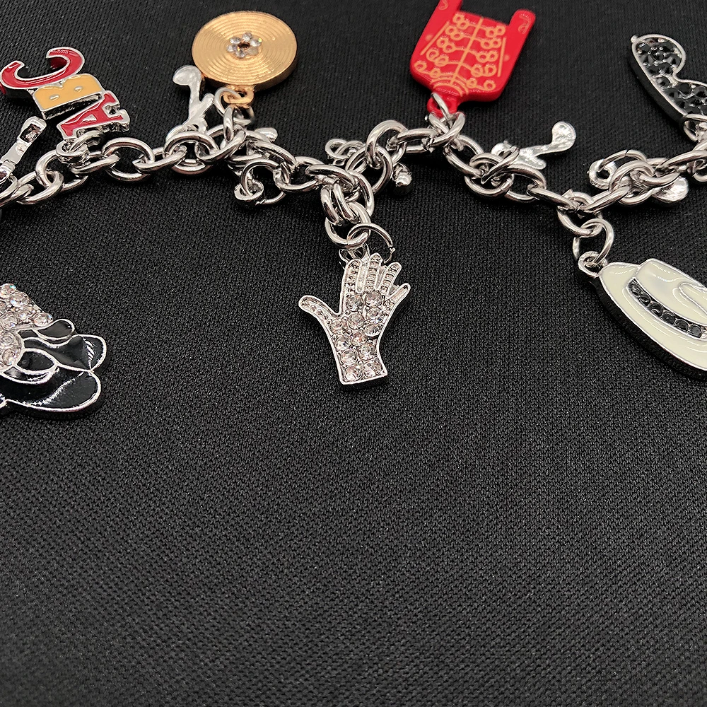 Bracelet with Classic Michael Jackson Necklace for Michael Jackson Fans Memorial Collection