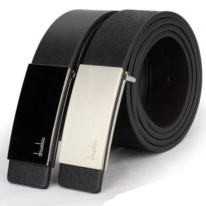 New Mens Automatic Buckle Leather Formal Waist Strap Belts Buckle Belt