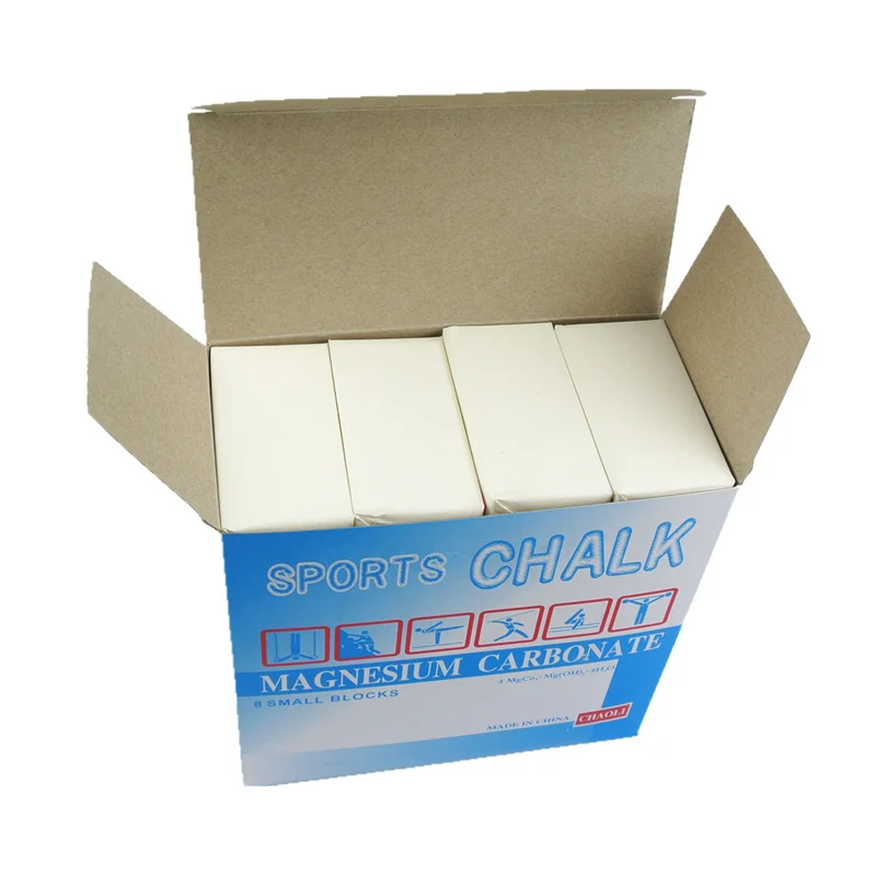 

8 Pcs/Box Anti-skid Rhythmic Gymnastic Chalk White Stationary Rings Magnesium Powder Also For Climbing Gym Sports Block Chalk