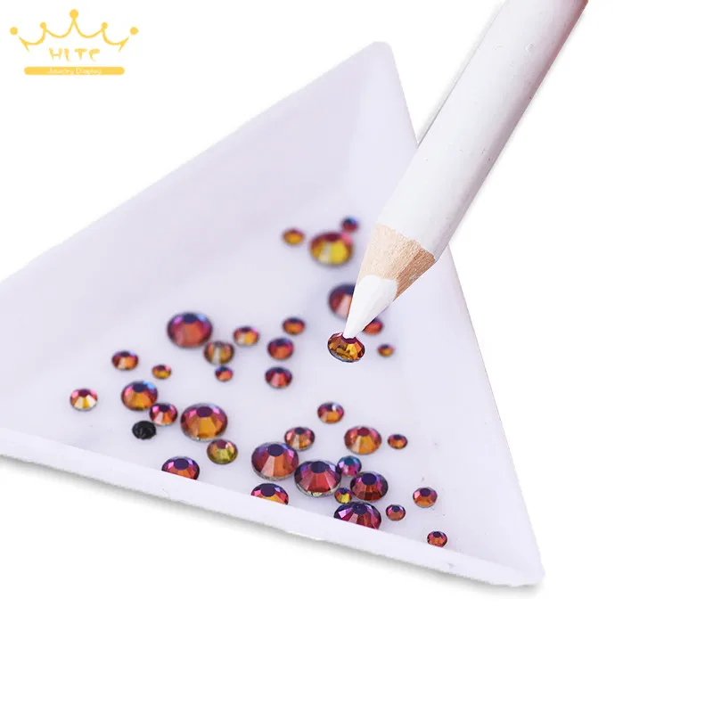 

10PCs Rhinestone Pickup Pencils Tools for Nail Art jewelry making DIY Scrapbooking white 17.5cm