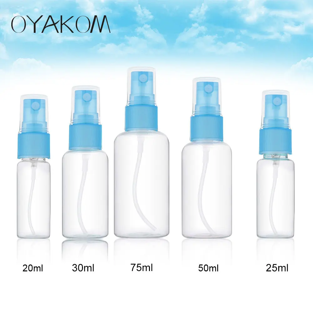 

OYAKOM Spray Refillable Bottles Travel Plastic Perfume Atomizer Refillable Mini Empty Bottles Cosmetic Containers 50ml 100ml