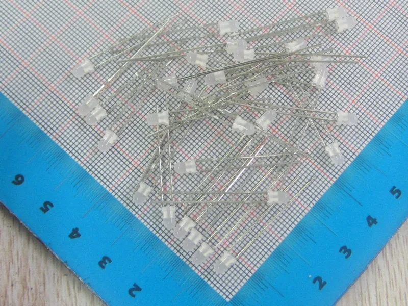 100pcs DIP fog Red green (2Color) Led Diode 3MM red light-emitting diode | Электронные компоненты и