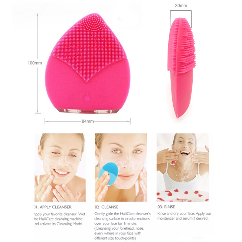 silicone facial clean brush 11