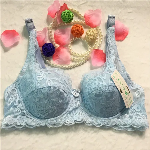 bralette top Top Women Underwear Sexy Push Up Bras 3/4 Cup Padded Lace Sheer Bra Cup B ONLY Women Bra sexy bra Bras