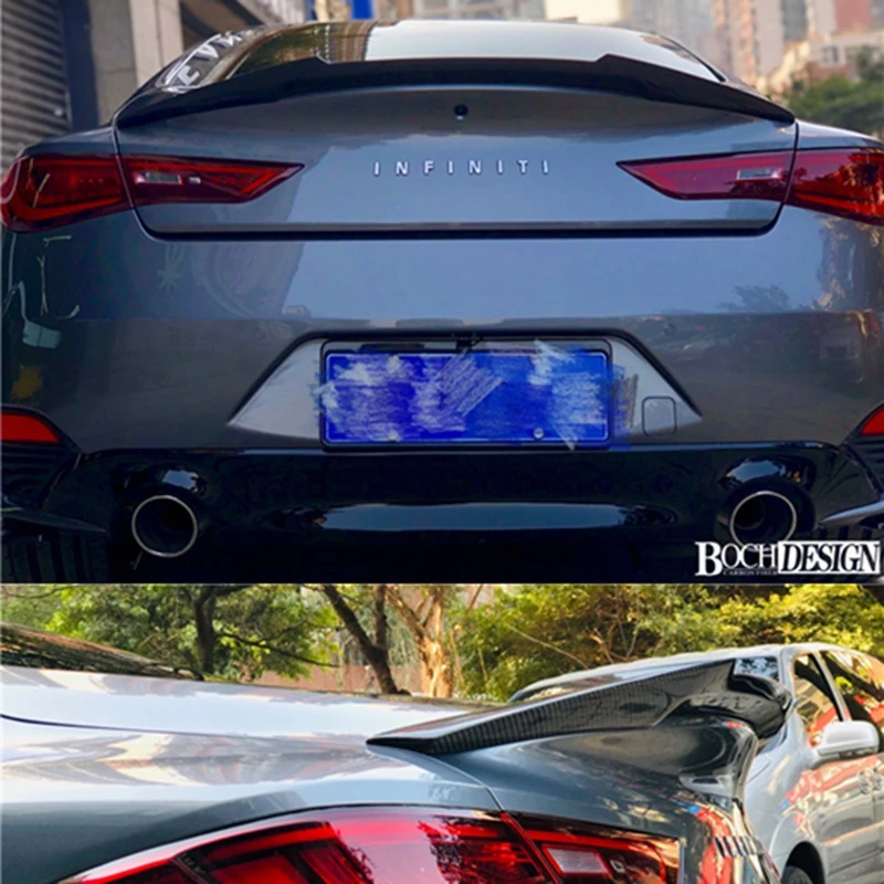 Спойлер высокого качества из углеродного волокна для Infiniti Q60 Q60S задний спойлер 2016