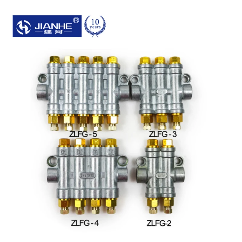 JIANHE ZLFG 2/3/4/5 Ways volumetric Grease/Oil Oil Piston Distributor