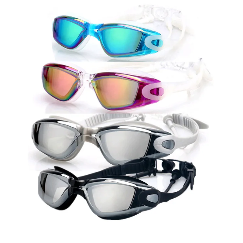 

1 Pair Electroplating UV Waterproof Anti fog Swimwear Eyewear Swim Diving Water Glasses Adjustable Swimming Goggles For Adults
