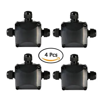 

Junction Box IP68 Waterproof 3 Way Cable Connectors Outdoor / External Electrical Junction Box 5.5mm-10.2mm Pack of 4