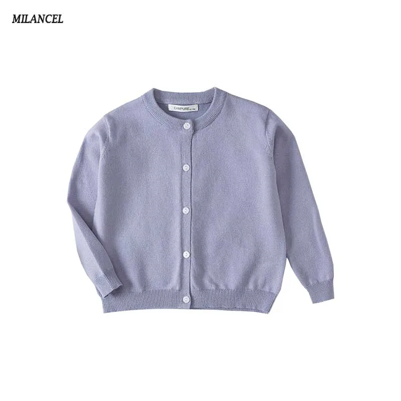 

MILANCEL 2019 Kids Sweaters Solid Girls Cardigan Casual Baby Boy Sweater Kids Knitted Cardigans Boys Knitwear