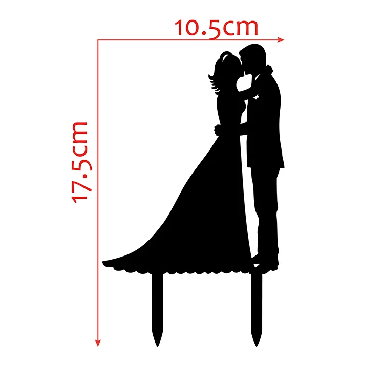 Разноцветные Милые Свадебные акриловые флажки для торта mr. & Mrs Топпер свадьбы
