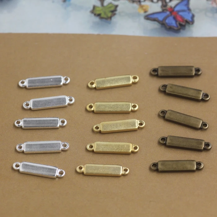 approximate 100pcs/lot 15x3mm Jewelry Connector Metal Stamping Blank