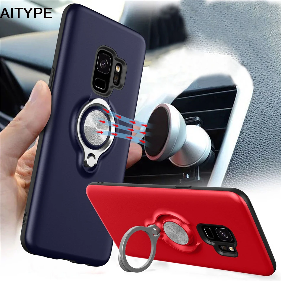 

Magnetic Adsorption Shockproof phone Holder Ring case For apple Iphone 6 6s 6P 7 7P 8 8P X XR Plus Luxury mobile Phone Cover neo