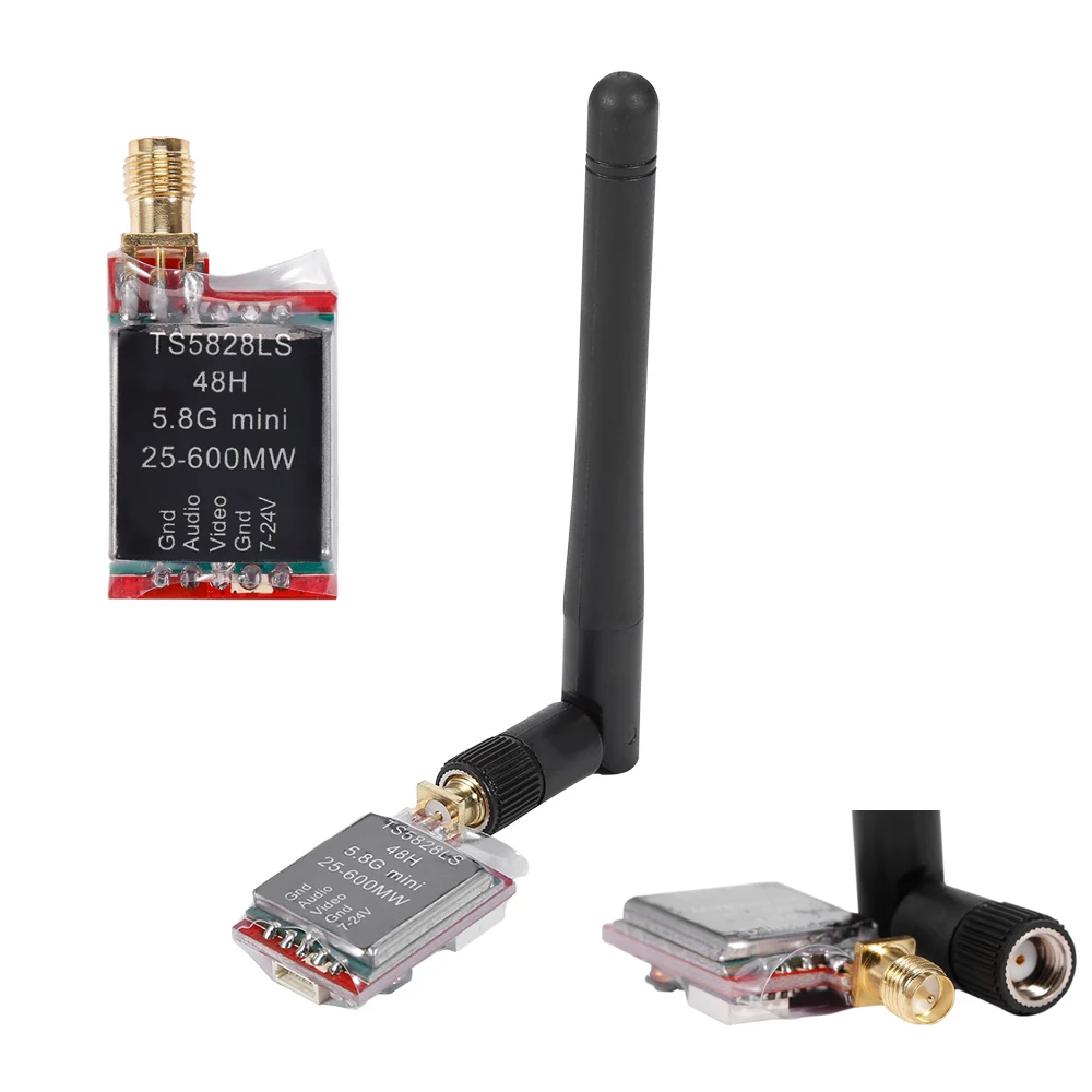 

TS5828LS 5.8G Mini 25-600MW 48CH RP-SMA Power Adjustable Switchable AV Wireless FPV Transmitter Light Weight