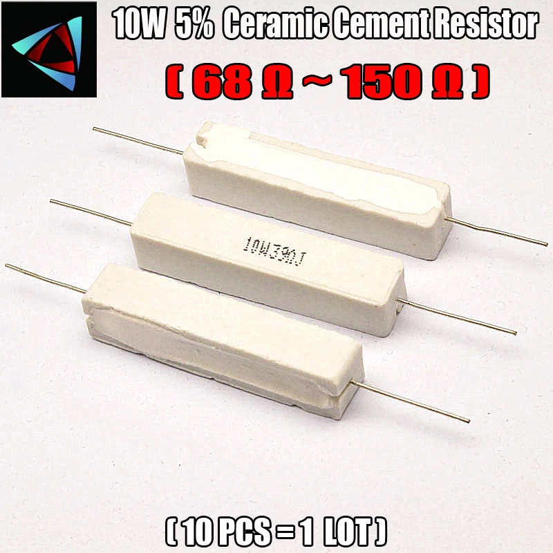 

10W 5% 68 82 100 120 150 ohm R Ceramic Cement Resistor / Resistance Passive Component