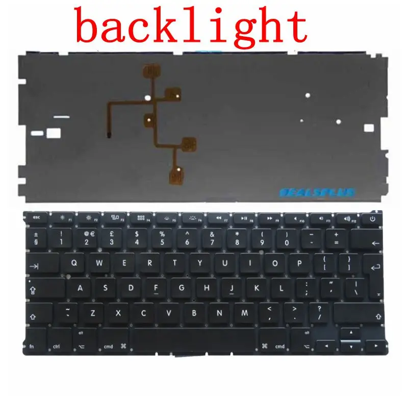 Новая клавиатура для Macbook Air 13 &quotA1466 A1369 с подсветкой Клавиатура ноутбука MD231 MD232