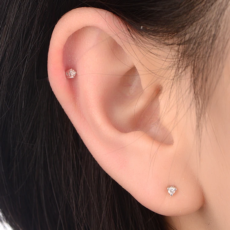 2017 New 0 06ct Diamond Earrings Gold 18k Luxury Jewelry For Women 2017 New 0 06ct Diamond Earrings Gold 18k Luxury Jewelry For Women Small Two Color Choose In From Accessories On