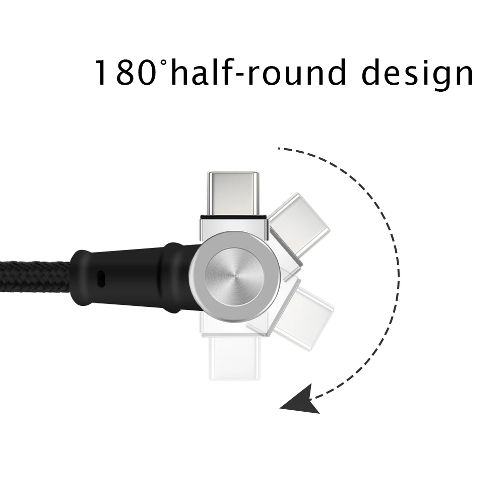 Магнитный зарядный Micro USB кабель 180 градусов Полукруглый дизайн для iPhone samsung Мобильный телефон магнит Зарядное устройство usb type C кабель