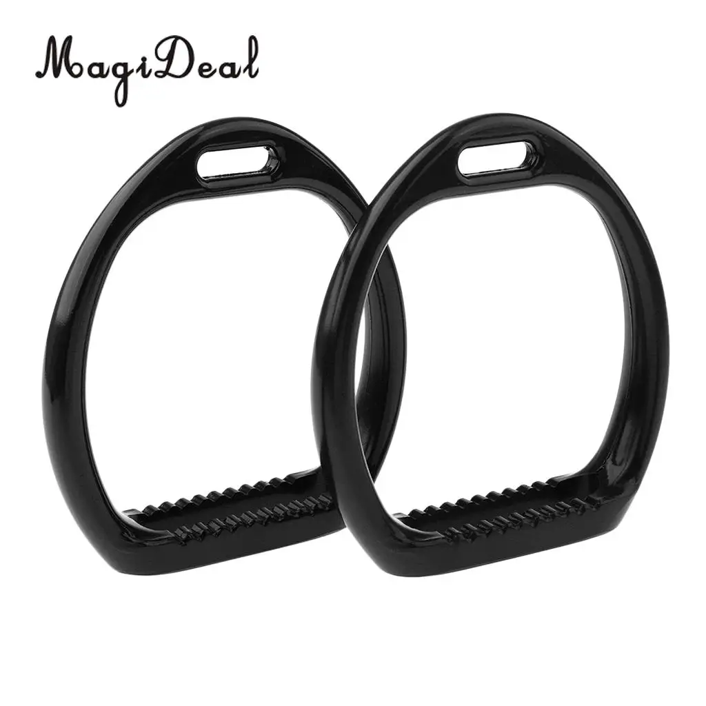 MagiDeal Perfeclan Horse Riding Equestrian Lightweight Aluminum Saddle Stirrups Pad