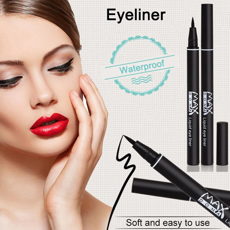 Black Waterproof Eyeliner Liquid Pen Fashion Silky Eye Liner Pen Pencil Makeup Cosmetic