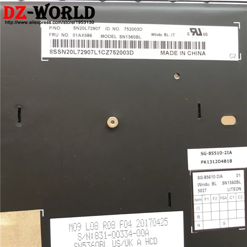 New/Orig IT Italy Ttalian Backlit Keyboard for Thinkpad T470 A475 T480 A485 Backlight Teclado 01AX5