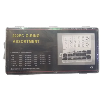 

222Pcs Rubber O Ring Oring Seal Plumbing Garage Set Kit 17 Sizes With Case