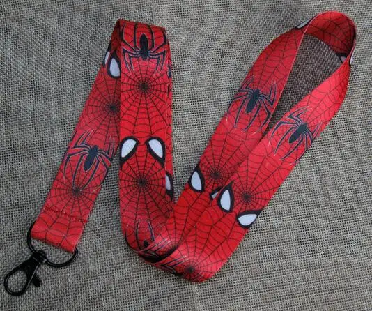 

1PCS Cartoon spiderman Neck Strap Lanyard Mobile Phone Charms Key Chain ID Badge Key Chains L3