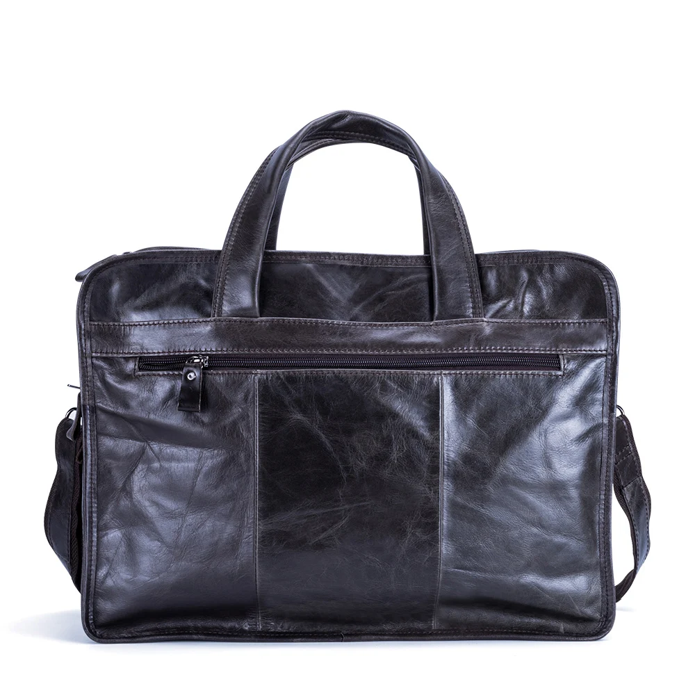 Dark Designer Leder Umhängetasche Coffee Große Echtem 100 Taschen Handtaschen Tote Business Tasche Schulter Männer Aktentaschen Geschenk chocolate Casual SrSHwZ