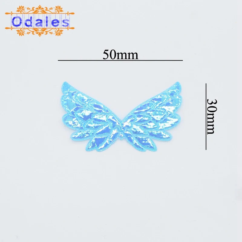 120Pcs AB White Angel Wings Patches Shiny Scrapbooking Accessories for Kid DIY Appliques and Baby Headwear Accessories