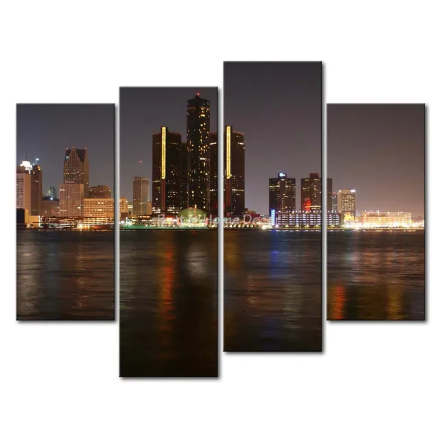 Detroit Wall Art 3 piece wall art painting detroit skyline print on canvas the Detroit Wall Art 3 piece wall art painting detroit skyline print on canvas the