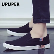 Canvas Shoes Men Slip-on Men’s Casual Shoes Classic Comfortable Flat Shoes 2018 Fashion Black Men’s Sneakers Big Size:38-47