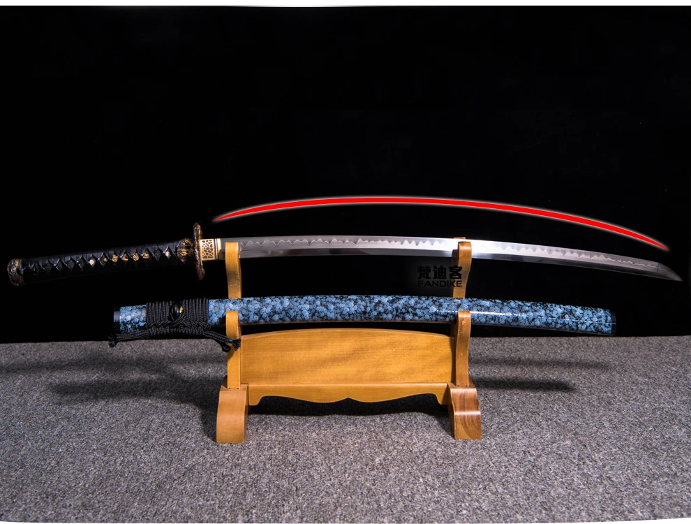 Japanese Samurai Katana Full Tang T10 Steel Clay Tempered Battle Sharp Sword tempered Samurai Sword Katana full tang