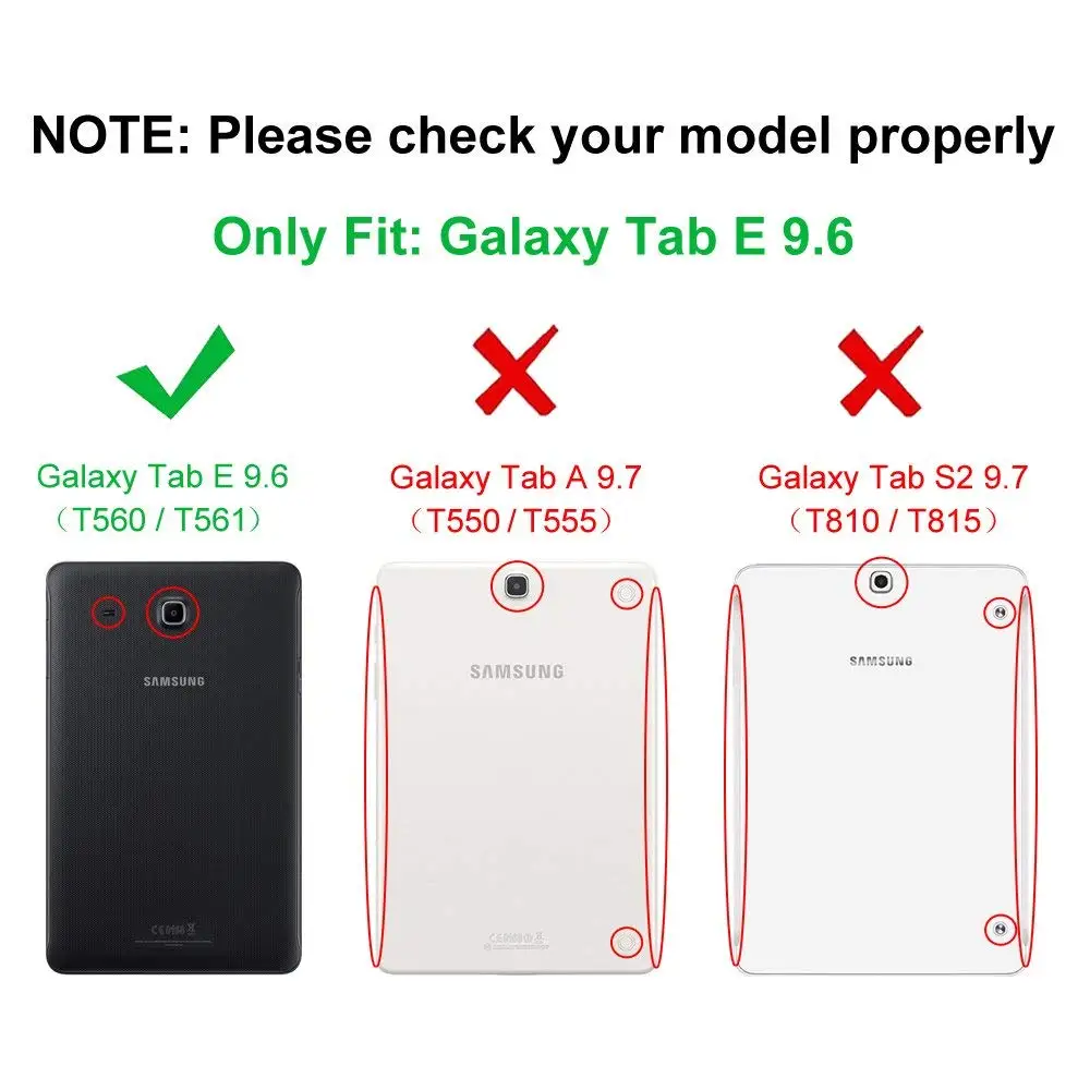 Умный чехол Tab E 9 6 T560 для планшета из искусственной кожи Samsung Galaxy &quotSM T561