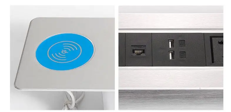 Мебельная розетка с беспроводной зарядкой и usb которая может быть скрыта