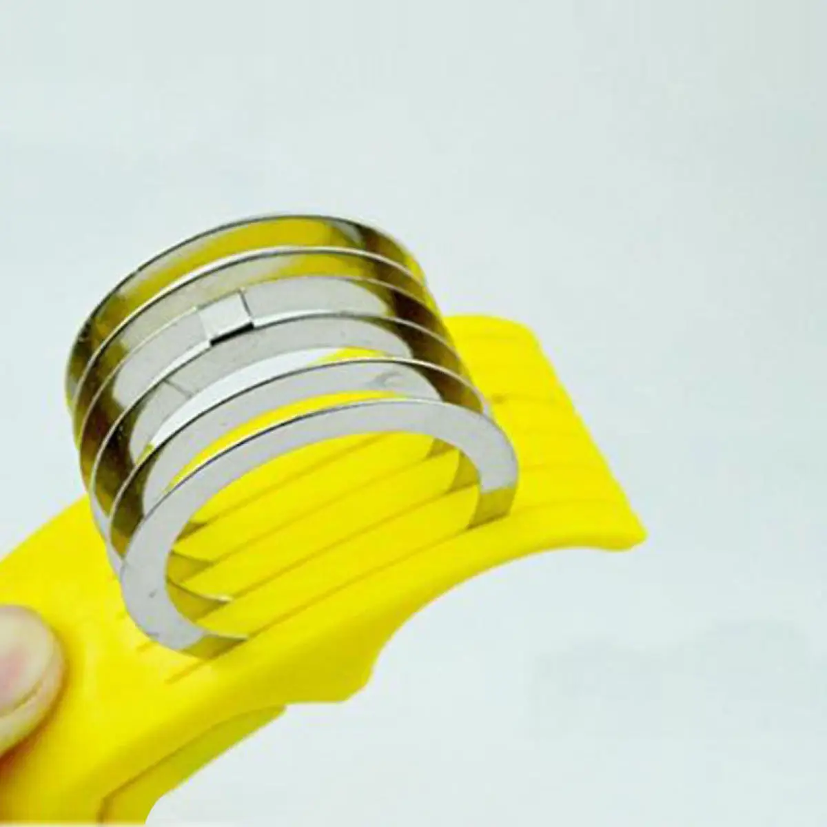 1pc Stainless Steel Cutter Cut Cucumber Banana fruit Slicer kitchen Tools Yellow New