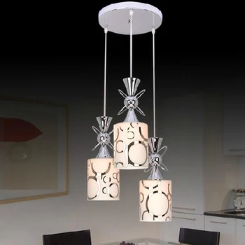 

creative led pendant light restaurant dining room bar lamp study lamp personality minimalist glass 1/3 heads lamps ZA