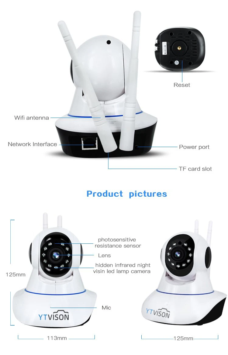 1080p панорамирования/наклона 360 ° панорамный Беспроводной Wi-Fi IP Камера Смарт Секьюрити, Камера для домашних животных, пожилыми людьми, Видеоняни и радионяни, 2-полосная аудио, обнаружение движения