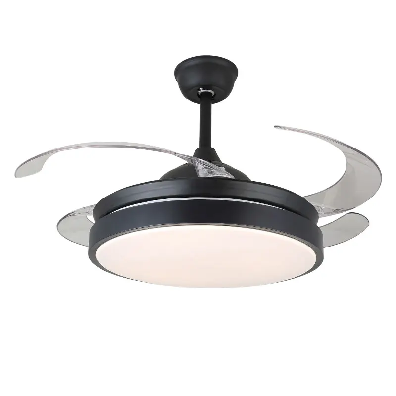 Modern 42 Ceiling Fan Lamps Lights Remote Control Black Dimmable