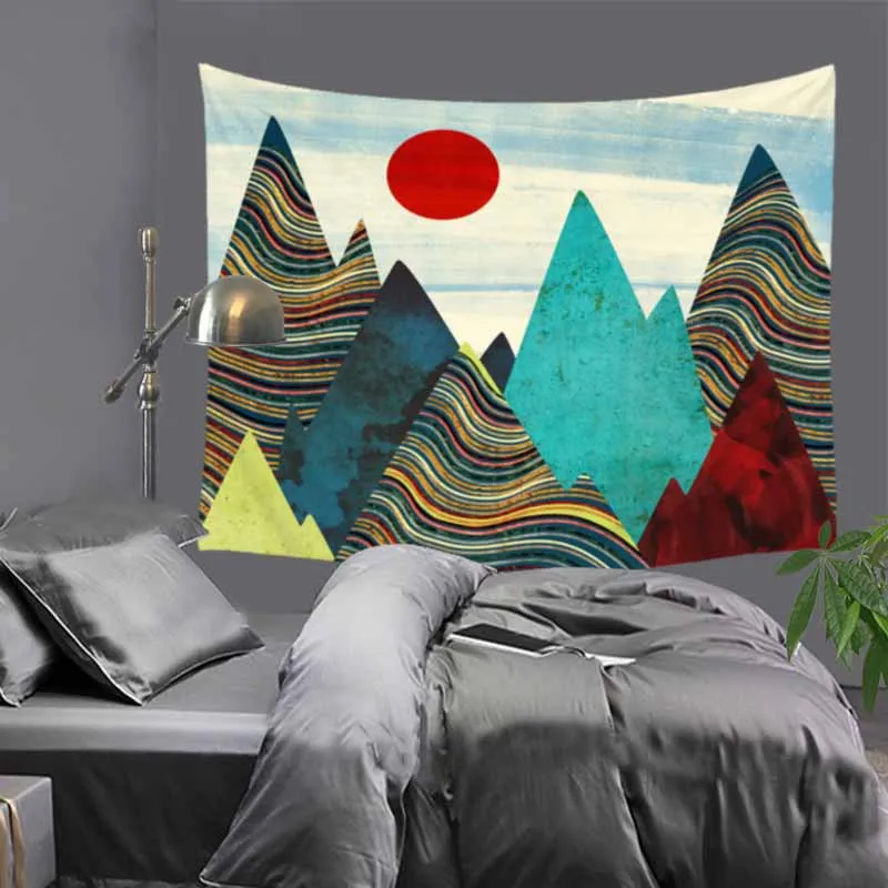 

Sunrise Sun Sunlight Sea Mountain Wall Carpets Sun Tapestry Home Decoration Dorm Decor Beach Shawl Nordic Japanese Abstract Gift