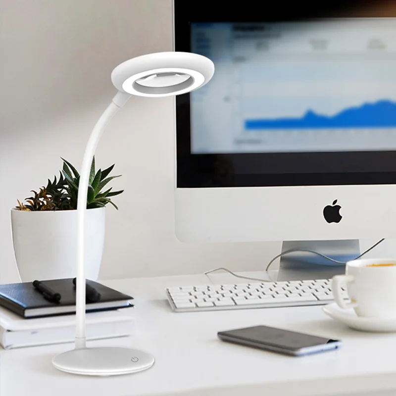  Table lamp LED Desk lights Magnifying Glass Reading lamp Touch Switch Dimmable Wireless Rechargeabl - 32904357816