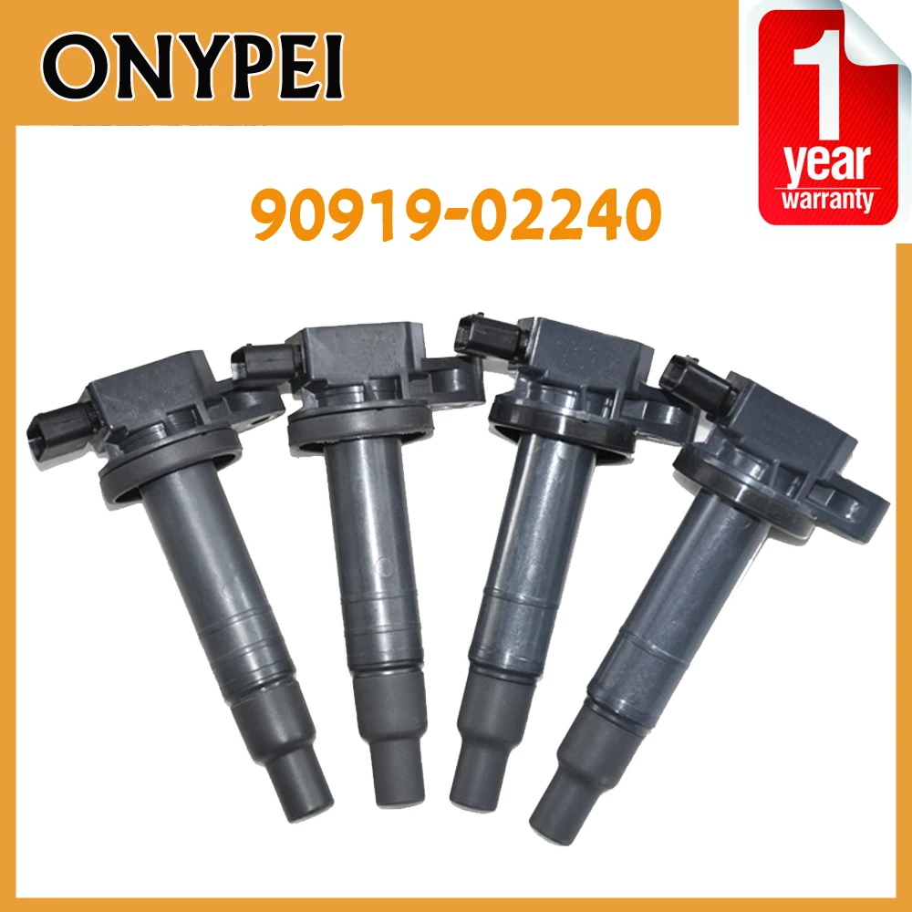 4 X 90919 02240 Ignition Coil For Toyota Scion xA xB Yaris Echo Prius 1