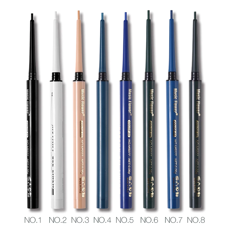 Music Flower Gel Eyeliner Pencil Automatic Waterproof Smudge proof Eye