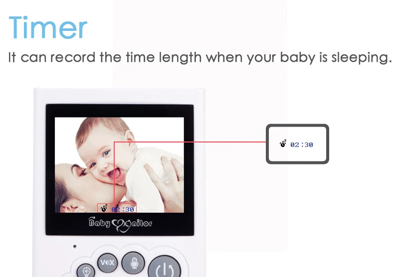 Babykam беспроводной Няня беспроводной радионяня звук детская камера 2,4 дюймов ЖК-дисплей ИК Ночное Видение температура мониторы VOX