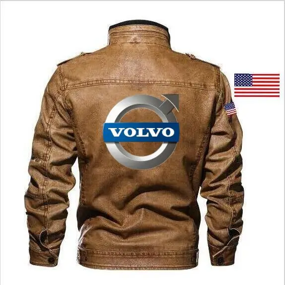 Новая кожаная куртка goatskin volvo тонкая мотоциклетная локомотив мужская брендовая