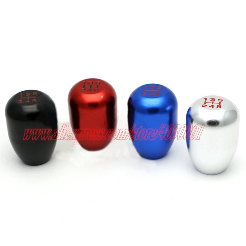 

Universal 5 Speed Gear Shift Knob Manual Car Auto CNC Aluminum Shifter Gear Knob Black Red Blue Silver
