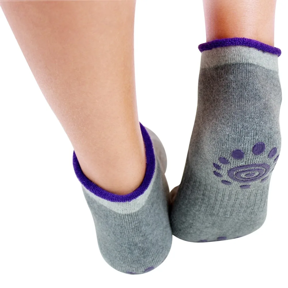 Lisli Non Slip Skid Pilates Socks with Grips 95 Cotton for Women