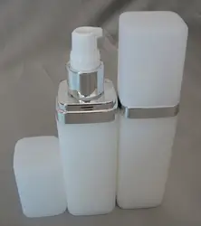 50 шт. 50 мл Высококачественная Квадратная Белая пластиковая бутылка для лосьона, 50 мл косметические бутылки для многоразового